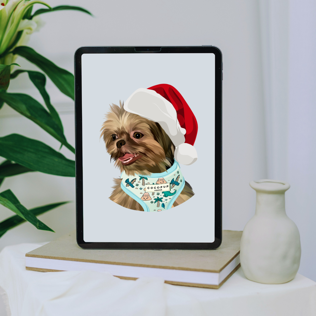Custom Dog Art (Portraits) - Black Picture Frame Available