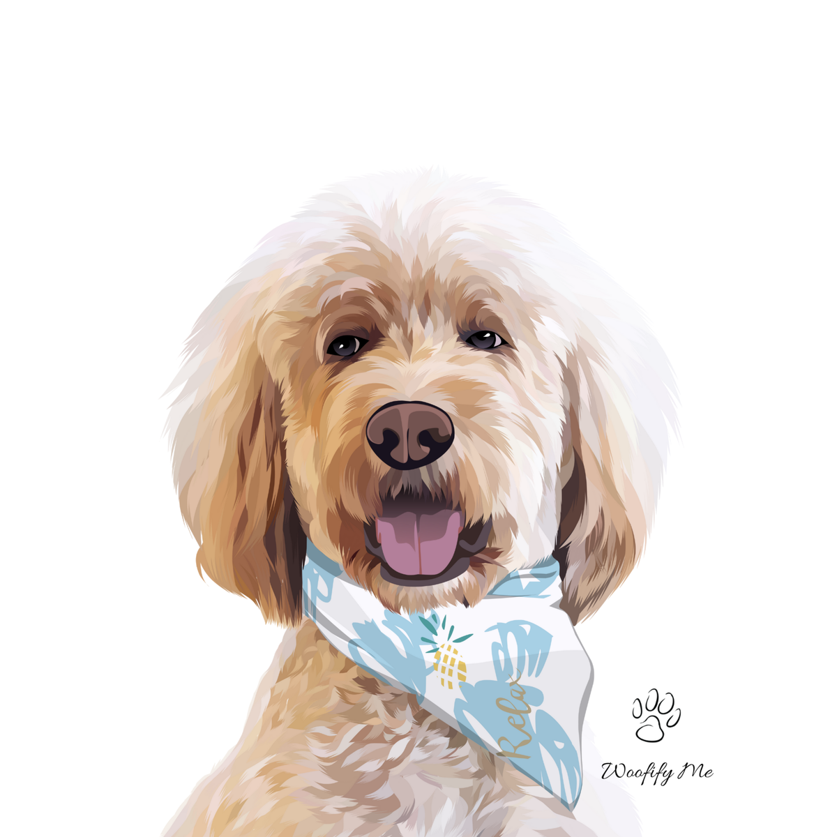 Custom Dog Art (Portraits) - Black Picture Frame Available