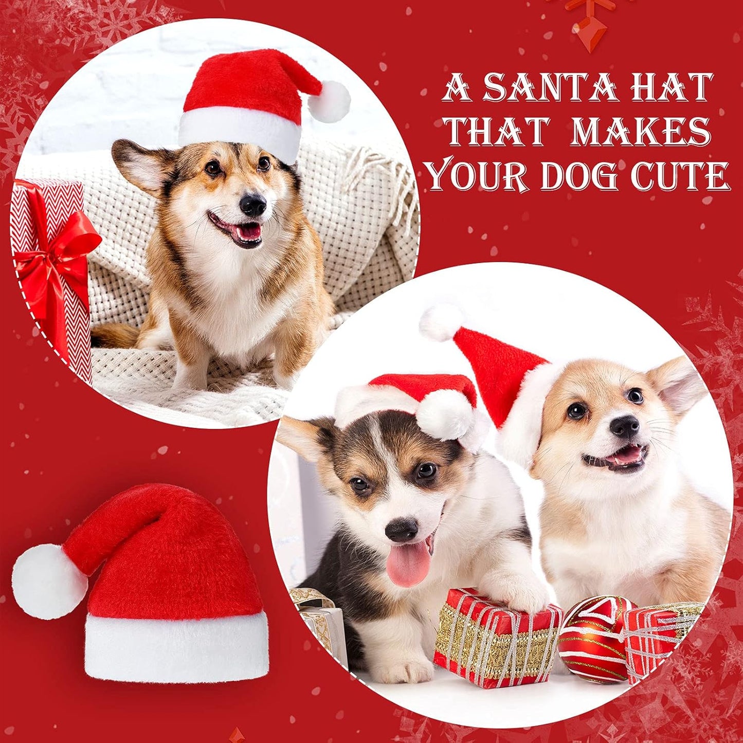 Christmas Santa Dog Hat