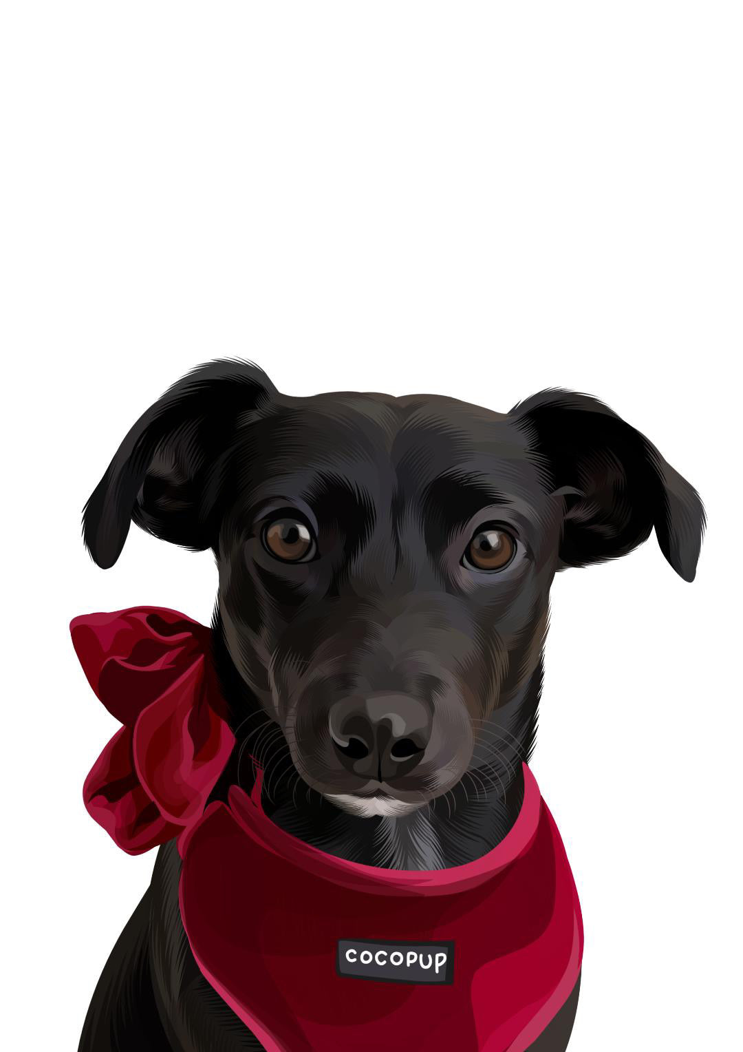 Custom Dog Art (Portraits) - Black Picture Frame Available