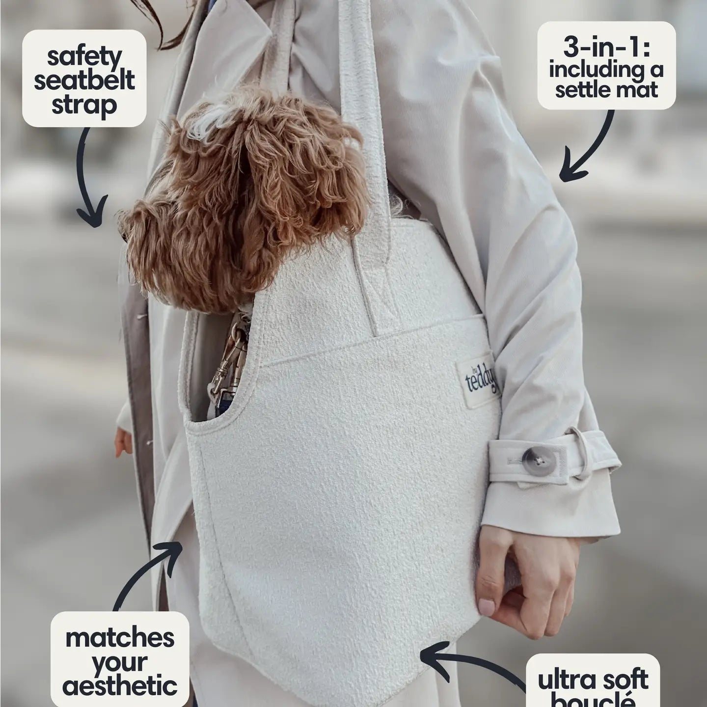 Bouclé Handbag Pet Carrier