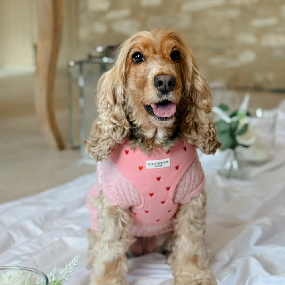 Pink Heartstrings Jumper - Cable Knit