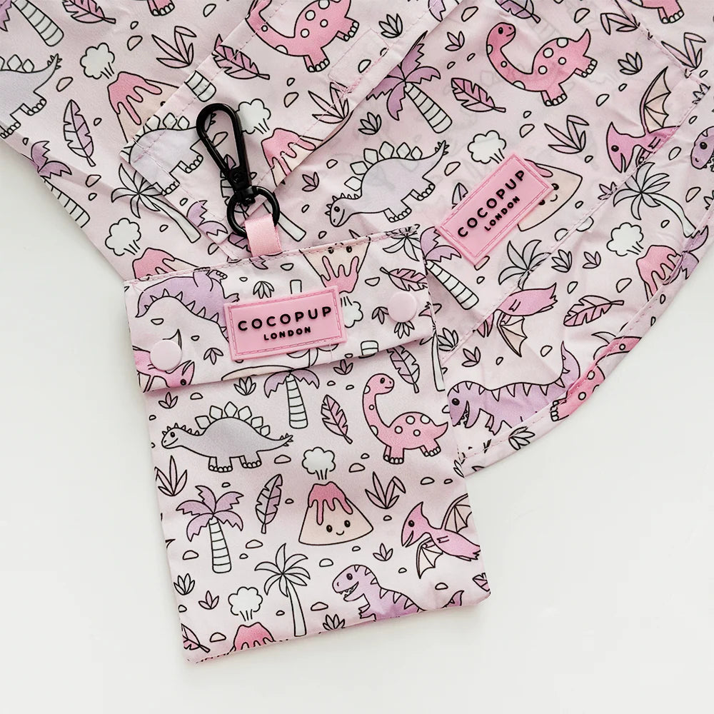 Princess Dino Dog Raincoat