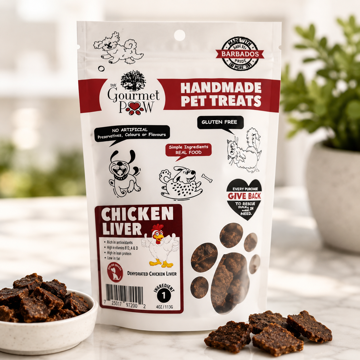 Dried Chicken Liver Dog Treats