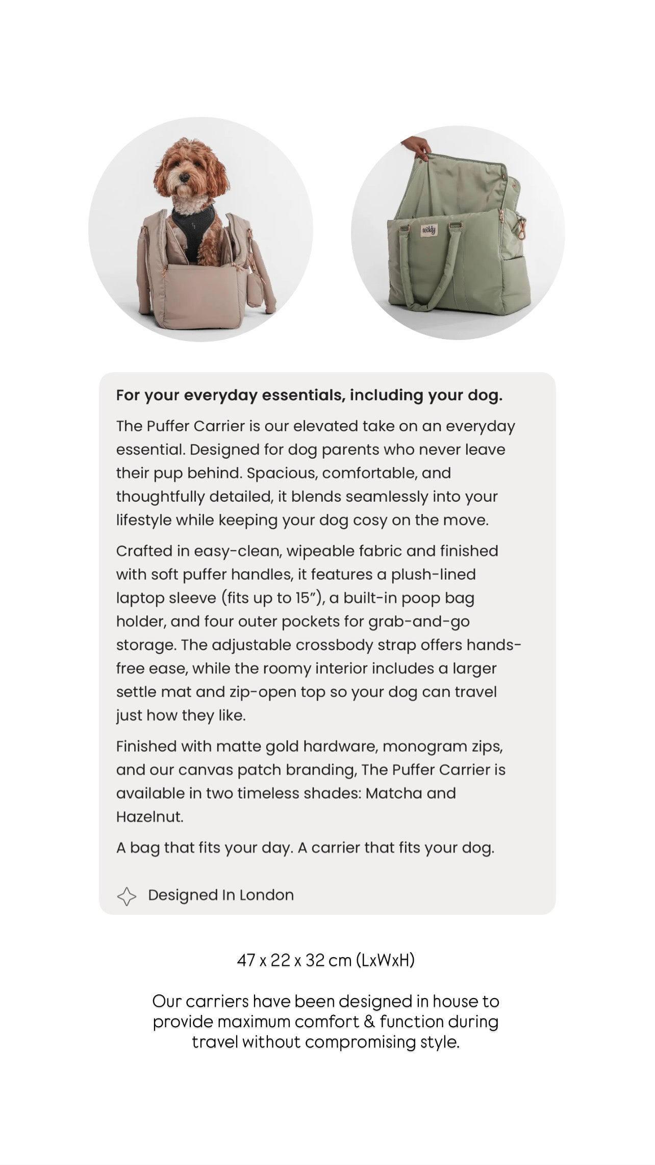 The Puffer Dog Carrier - Payment Plan Available