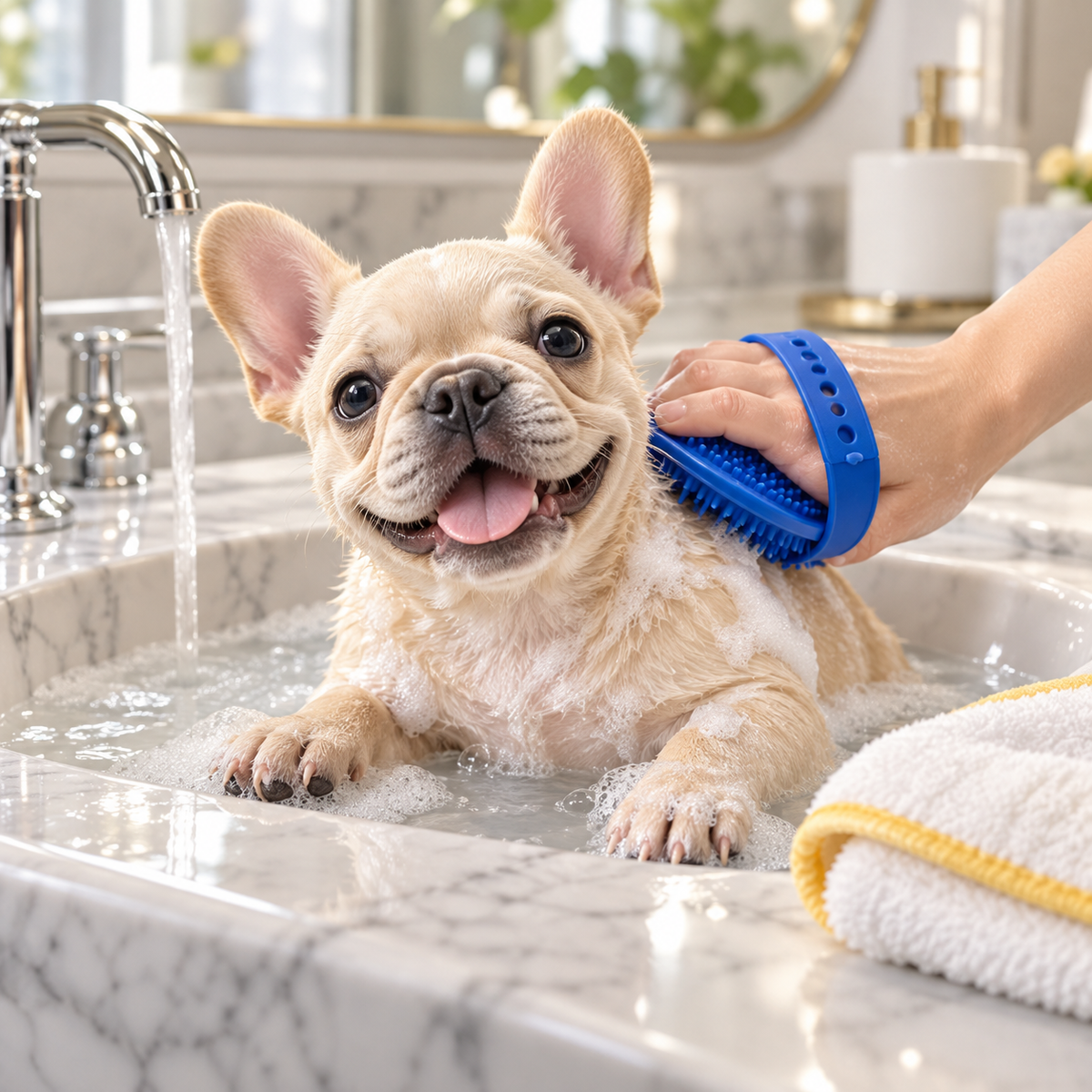 Soft Touch Silicone Bath & Grooming Brush