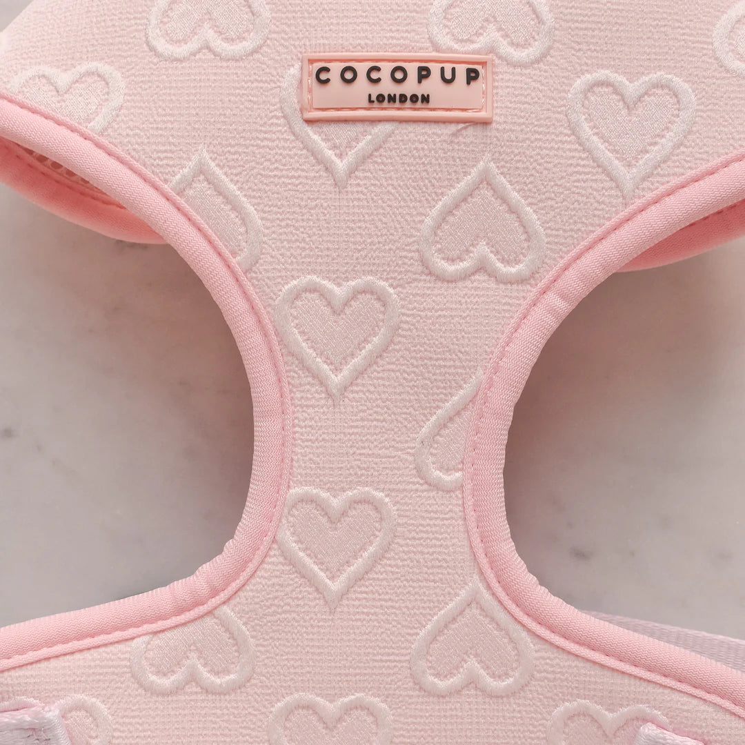 Baby Pink Heart - Adjustable Dog Harness