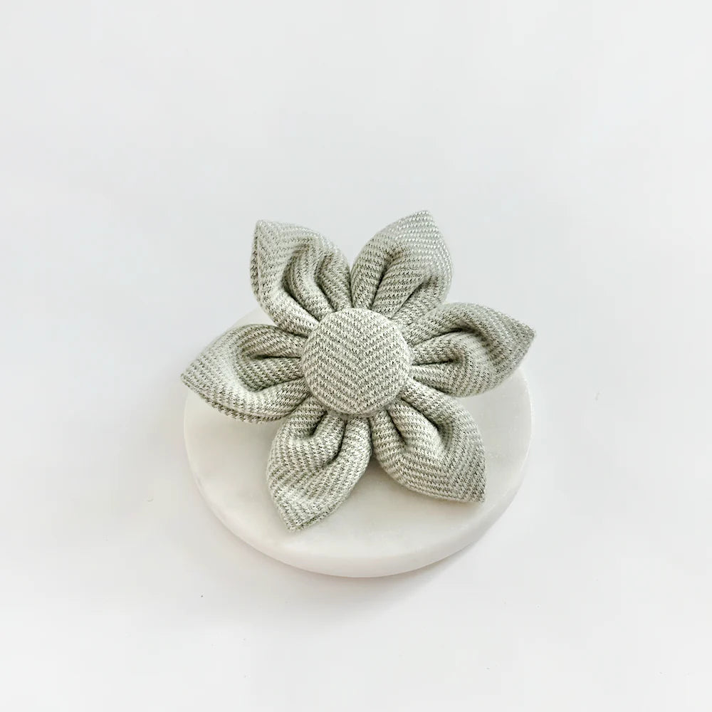 Sage Flower Bow Tie