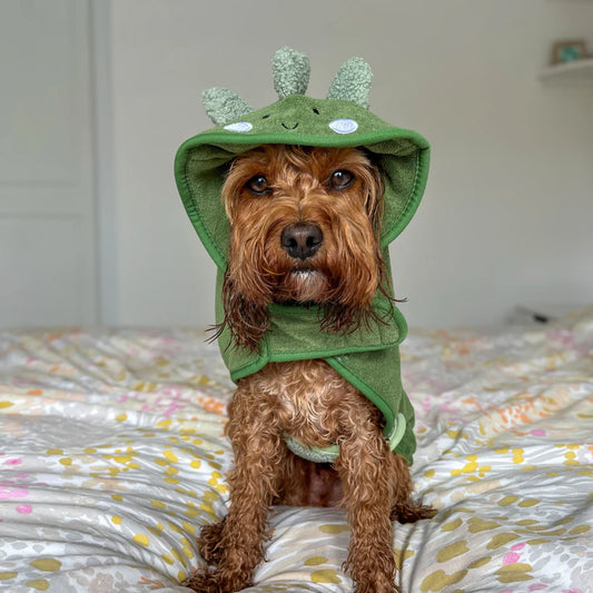 Dinopup Dog Bathrobe