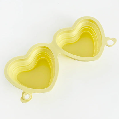 Heart Dog Bowl - Portable & Collapsible (Yellow)