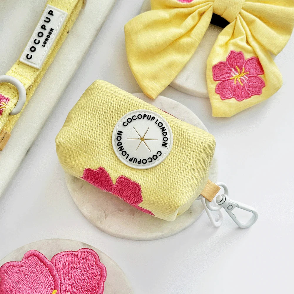 Pink Hibiscus Poop Bag Holder