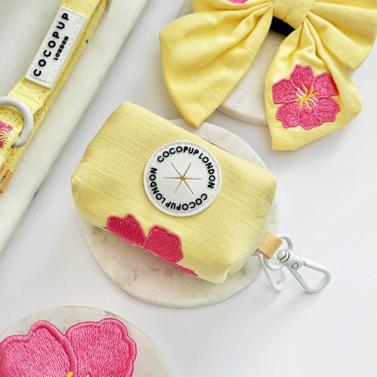 Pink Hibiscus Poop Bag Holder