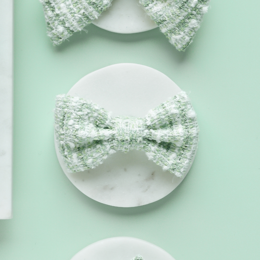 Matcha Tweed Bow Tie - Bridgerton