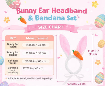 Easter Bunny Ears Headband For Dogs