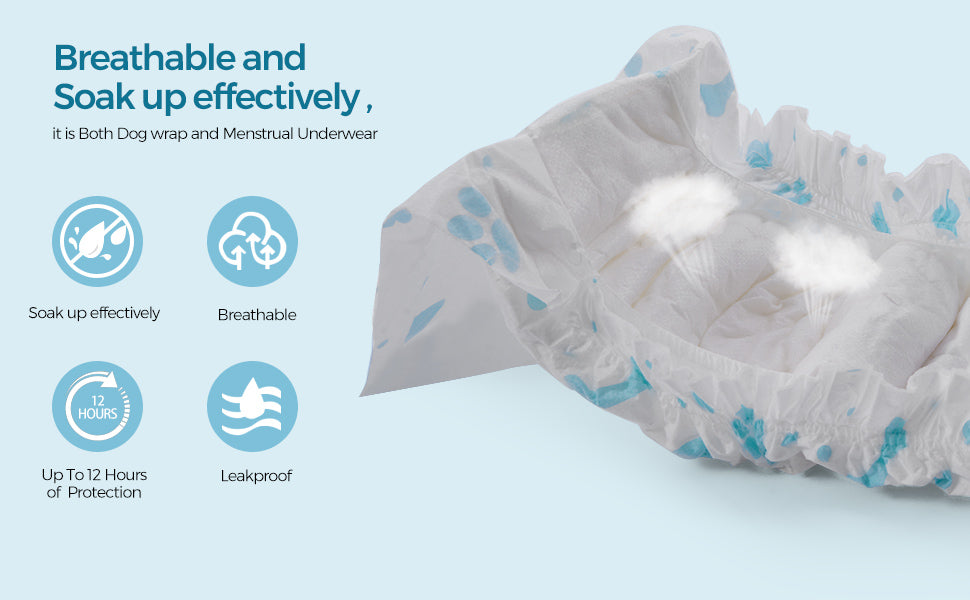 Dog Belly Wrap Diapers (Disposable) - Male