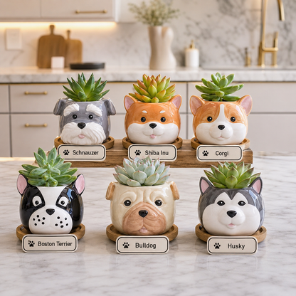 Dog Lover Ceramic Planter Pot