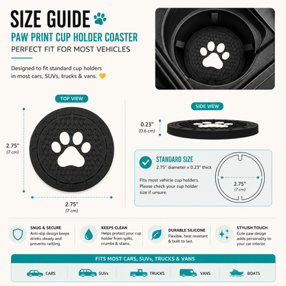Paw on the Go Car Coaster