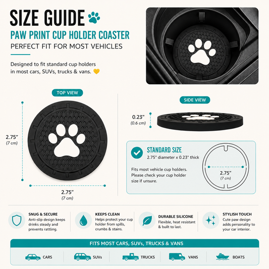 Paw on the Go Car Coaster