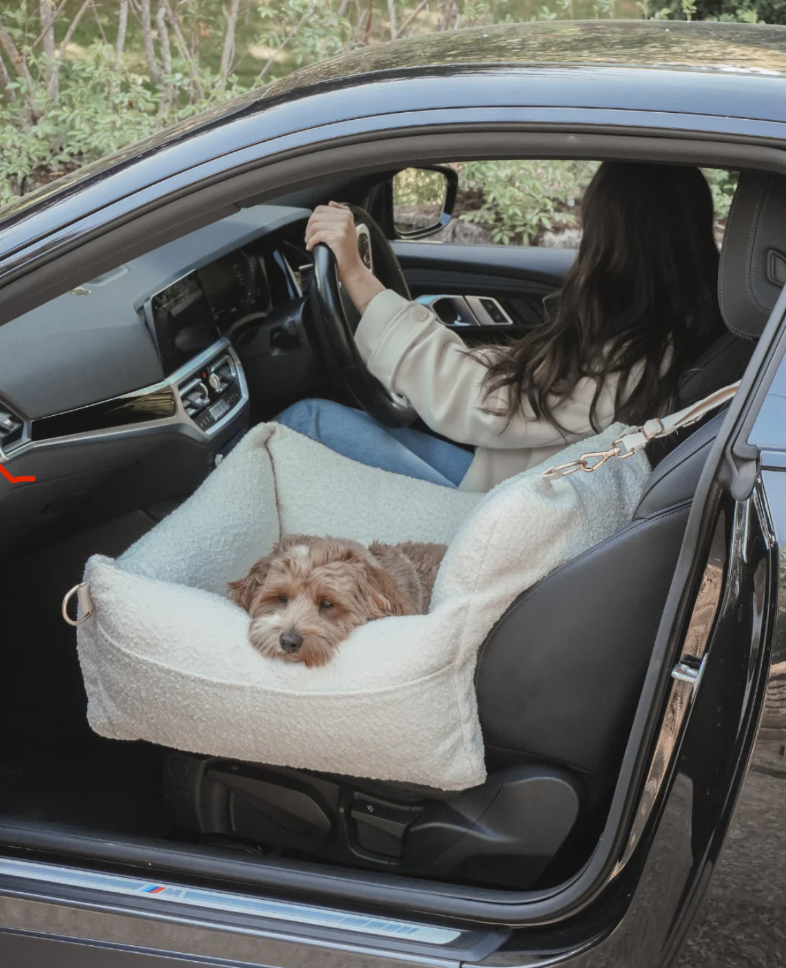 Bouclé Luxury Dog Car Seat (Pre-Launch | Payment Plan Available)
