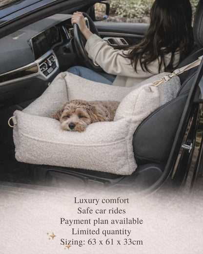 Bouclé Luxury Dog Car Seat (Pre-Launch | Payment Plan Available)
