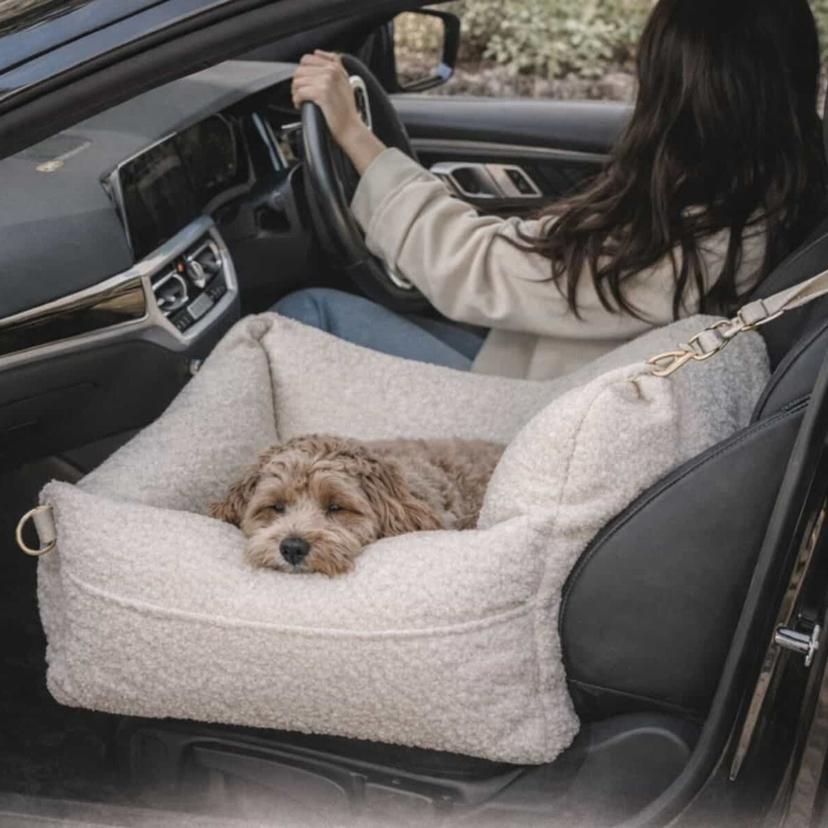 Bouclé Luxury Dog Car Seat (Pre-Launch | Payment Plan Available)