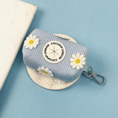 Blue Daisy Dream Poop Bag Holder