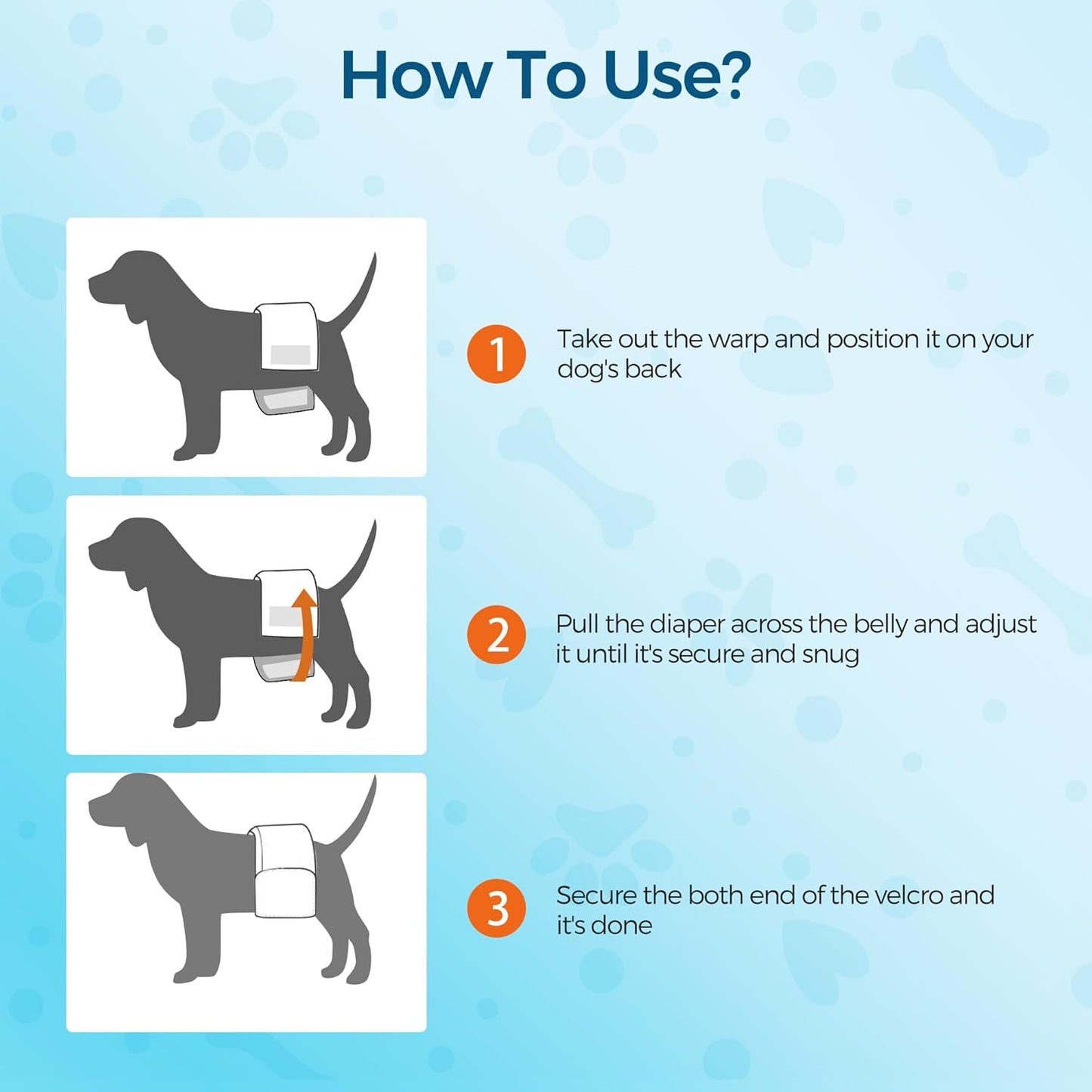 Dog Belly Wrap Diapers (Disposable) - Male