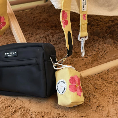 Pink Hibiscus Poop Bag Holder