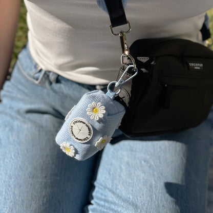 Blue Daisy Dream Poop Bag Holder