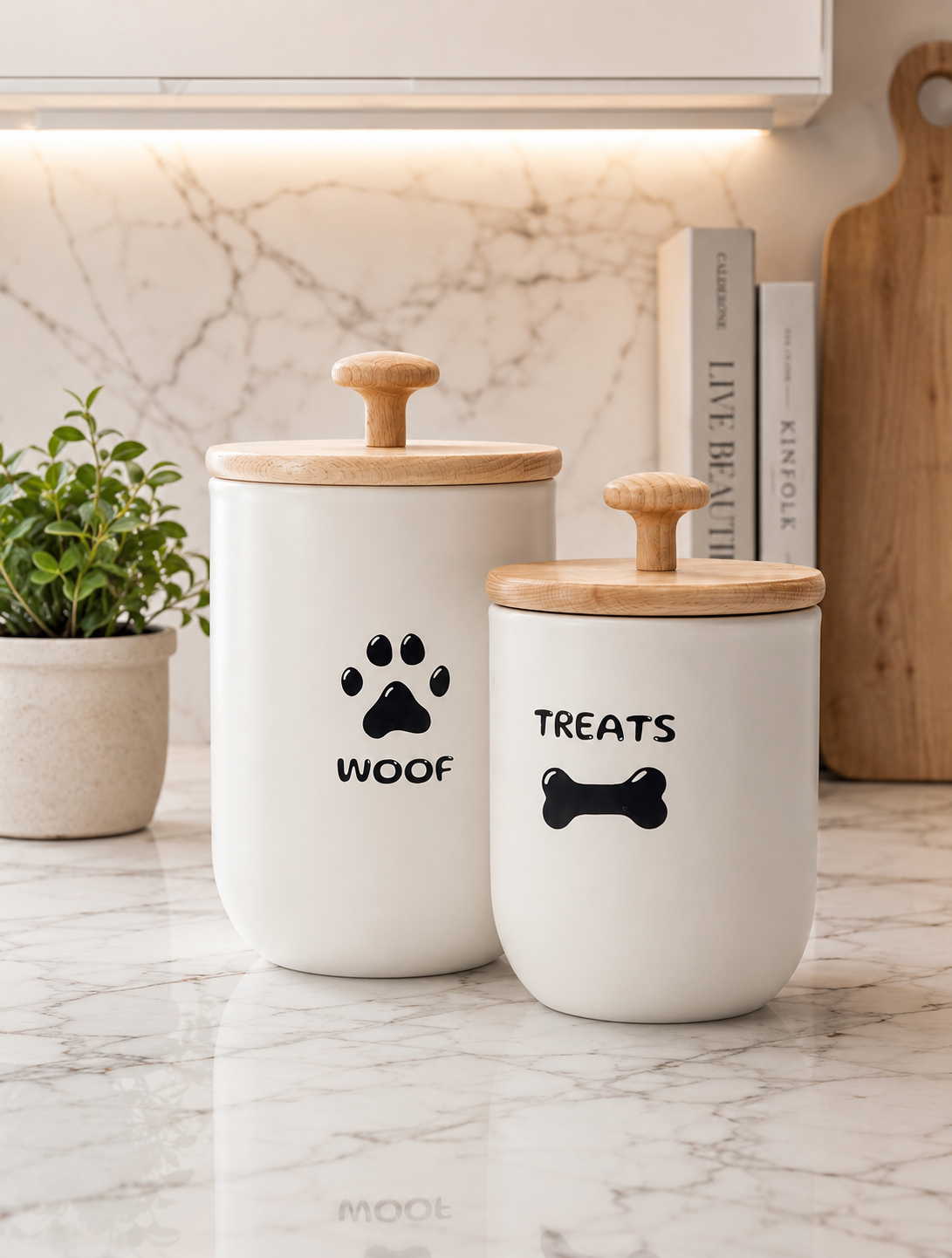 Dog Treat Storage Jars (Woof & Treats)