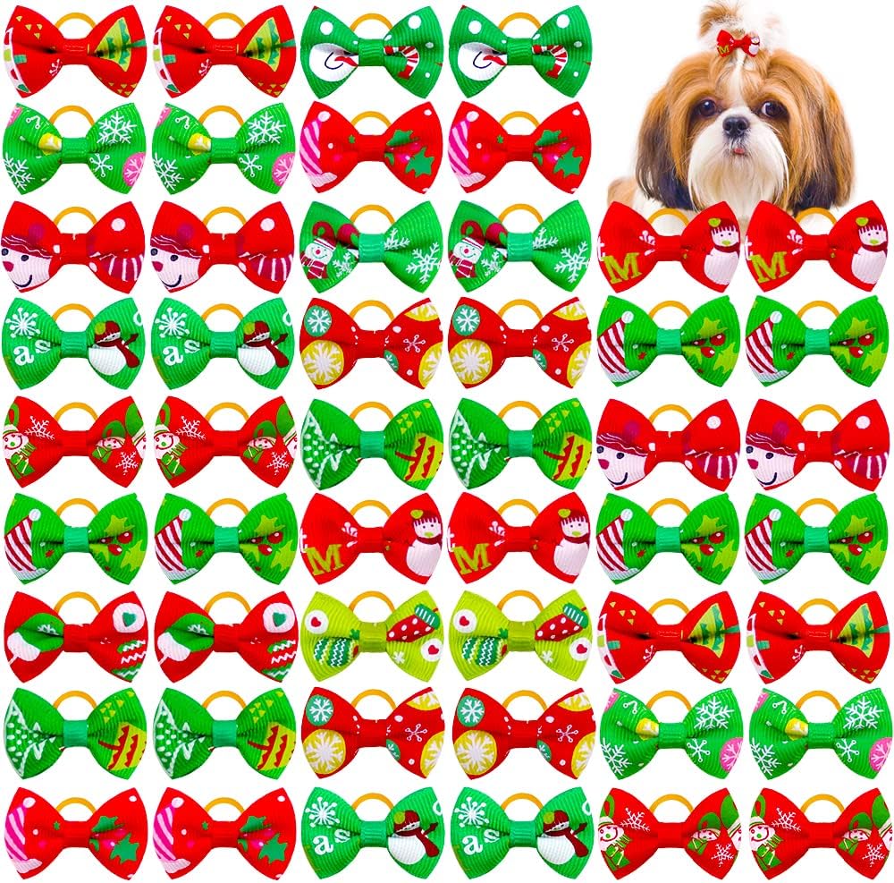 Christmas Dog Hair Mini-Bows