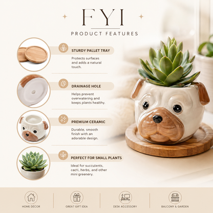 Dog Lover Ceramic Planter Pot