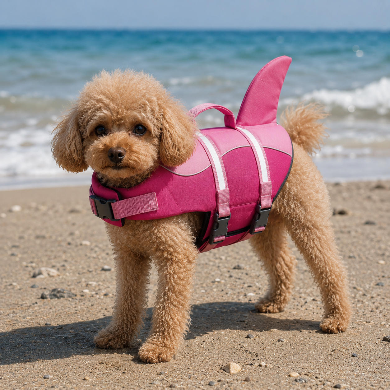 Pink Shark Dog Life Jacket