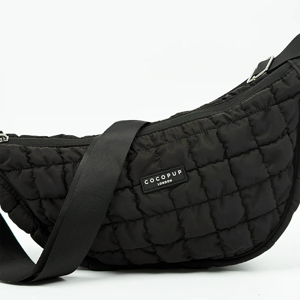Crossbody Crescent Dog Walking Bag - Onyx