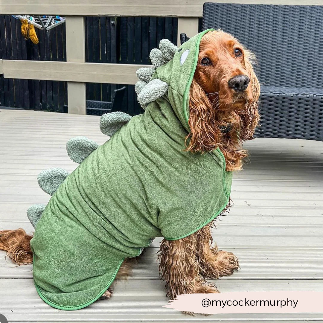 Dinopup Dog Bathrobe