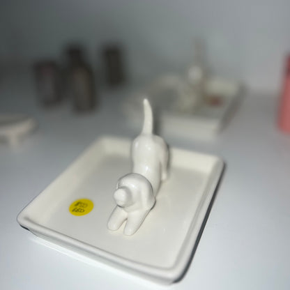 Dog Ring Holder Jewelry Dish Decor