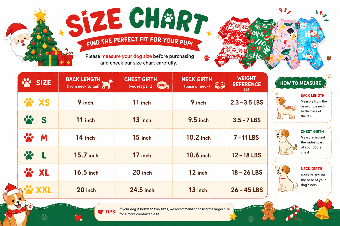 Christmas Dog Pajamas (Pre-Order)