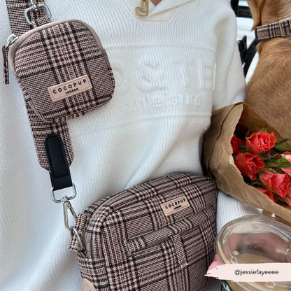 Pup Plaid Viral Dog Walking Bag