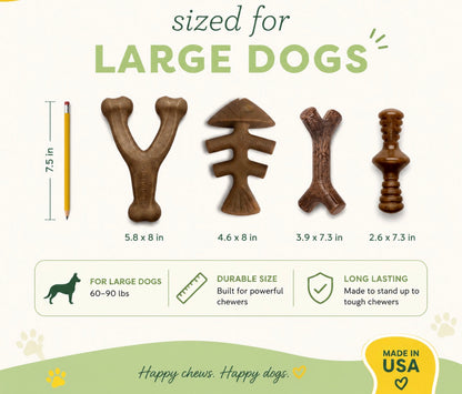 Benebone Durable Dog Chew Toy (Sized for Medium/Large Breeds)