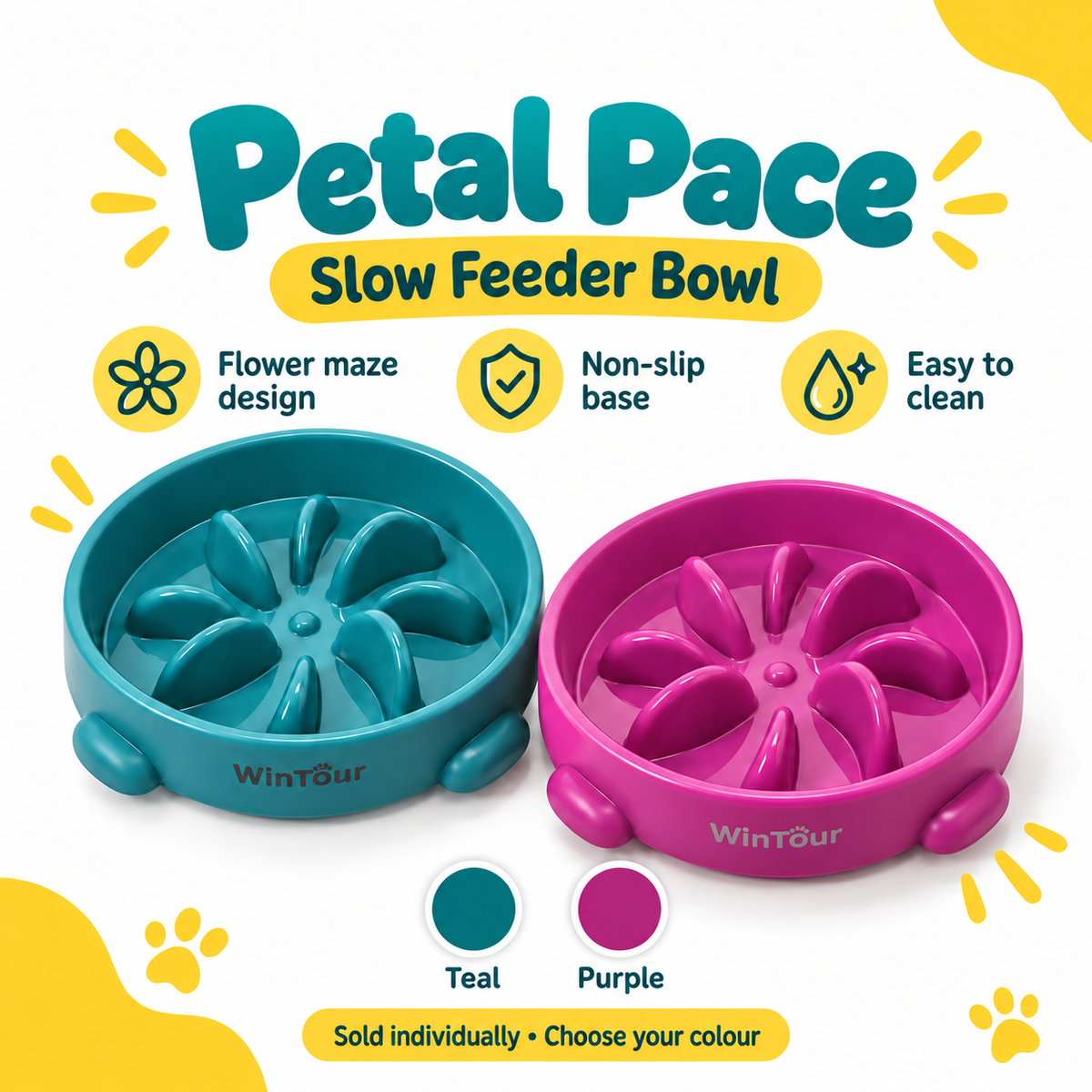 Petal Pace Slow Feeder Bowl