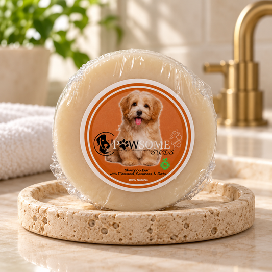 Organic Flaxseed, Seamoss and Oats Dog Soap Bar - Pawsome Suds