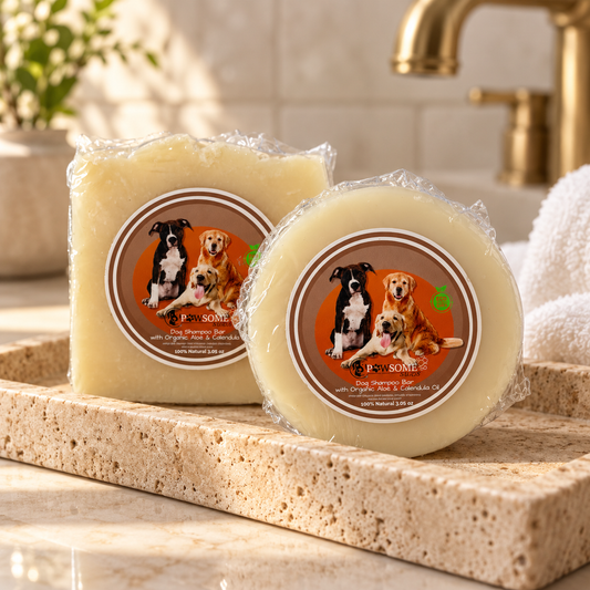 Organic Aloe and Calendula Dog Soap Bar - Pawsome Suds