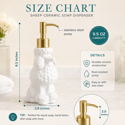 Poodle Lover Ceramic Pump Dispenser Decor