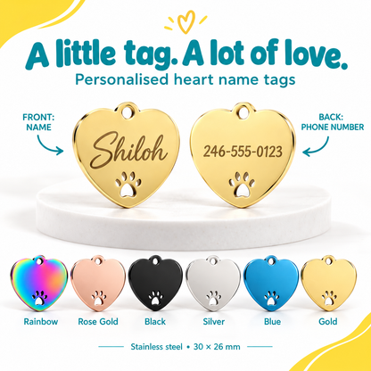 Heart & Home Personalised ID Tag
