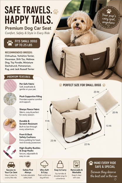 Lesüre Dog Car Seat - Shiloh’s Fave