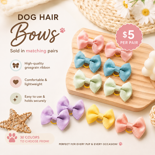 Tiny Pupper Hair Bows (in-store only)