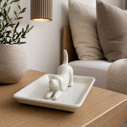 Dog Ring Holder Jewelry Dish Decor