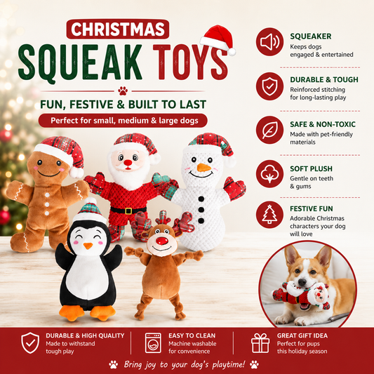 North Pole Pals: Squeaky Plush Toys