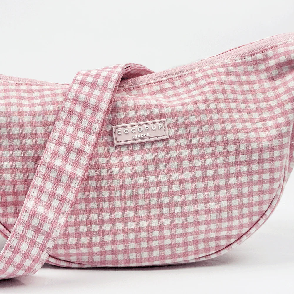 Crossbody Crescent Dog Walking Bag - English Rose