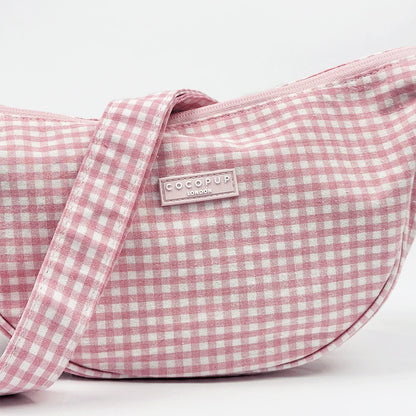 Crossbody Crescent Dog Walking Bag - English Rose